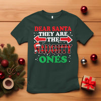 Dear Santa They Naughty Ones T Shirt Christmas Red Plaid Pajamas PJ Xmas Gifts - Wonder Print Shop