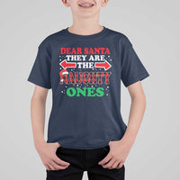 Dear Santa They Naughty Ones T Shirt For Kid Christmas Red Plaid Pajamas PJ Xmas Gifts - Wonder Print Shop