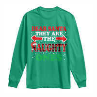 Dear Santa They Naughty Ones Long Sleeve Shirt Christmas Red Plaid Pajamas PJ Xmas Gifts - Wonder Print Shop