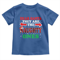 Dear Santa They Naughty Ones Toddler T Shirt Christmas Red Plaid Pajamas PJ Xmas Gifts - Wonder Print Shop
