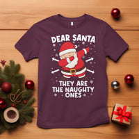 Dear Santa They Naughty Ones T Shirt Dabbing Santa Christmas Pajamas PJ Xmas Gifts - Wonder Print Shop