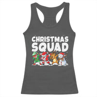 Christmas Squad Racerback Tank Top Santa Dabbing Elf Family Matching Pajamas - Wonder Print Shop