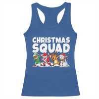 Christmas Squad Racerback Tank Top Santa Dabbing Elf Family Matching Pajamas - Wonder Print Shop