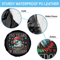 250 Years Of Freedom Christmas Spare Tire Cover 250th Anniversary USA Eagle Ugly Xmas - Wonder Print Shop
