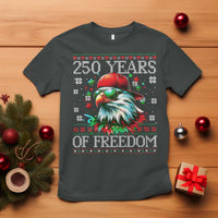 250 Years Of Freedom Christmas T Shirt 250th Anniversary USA Eagle Ugly Xmas - Wonder Print Shop