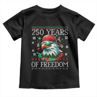 250 Years Of Freedom Christmas Toddler T Shirt 250th Anniversary USA Eagle Ugly Xmas - Wonder Print Shop