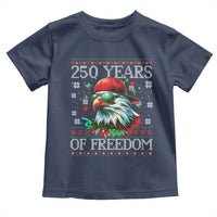 250 Years Of Freedom Christmas Toddler T Shirt 250th Anniversary USA Eagle Ugly Xmas - Wonder Print Shop