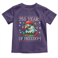 250 Years Of Freedom Christmas Toddler T Shirt 250th Anniversary USA Eagle Ugly Xmas - Wonder Print Shop
