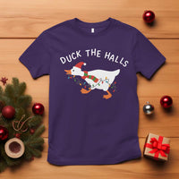 Funny Christmas Silly Goose T Shirt Funny Duck the Halls - Wonder Print Shop