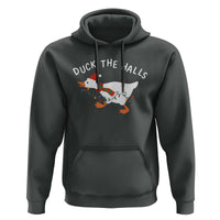 Funny Christmas Silly Goose Hoodie Funny Duck the Halls - Wonder Print Shop