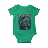 Feminism Dragon Baby Onesie Retro Vintage Gothic Fantasy Castle Feminist Empowerment - Wonder Print Shop