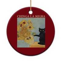 Chinga la Migra Ceramic Ornament Subtle FDT Black Cat Meme Van Gogh Art - Wonder Print Shop