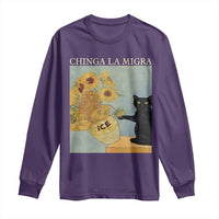 Chinga la Migra Long Sleeve Shirt Subtle FDT Black Cat Meme Van Gogh Art - Wonder Print Shop