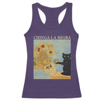 Chinga la Migra Racerback Tank Top Subtle FDT Black Cat Meme Van Gogh Art - Wonder Print Shop