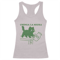 Chinga la Migra Racerback Tank Top Funny Subtle FDT Cat Meme - Wonder Print Shop