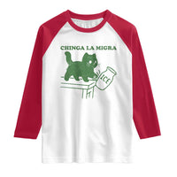 Chinga la Migra Raglan Shirt Funny Subtle FDT Cat Meme - Wonder Print Shop