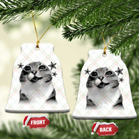Funny Y2k Cat Meme Ceramic Ornament Vintage Retro Silly Cats Cats lover Gift - Wonder Print Shop