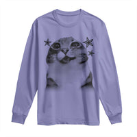 Funny Y2k Cat Meme Long Sleeve Shirt Vintage Retro Silly Cats Cats lover Gift - Wonder Print Shop
