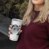 Funny Y2k Cat Meme Tumbler Cup Vintage Retro Silly Cats Cats lover Gift - Wonder Print Shop