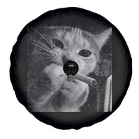 Smoking Cat Y2K Spare Tire Cover Vintage Grunge Cat Edgy Retro 90s Streetwear - Wonder Print Shop