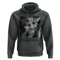 Smoking Cat Y2K Hoodie Vintage Grunge Cat Edgy Retro 90s Streetwear - Wonder Print Shop