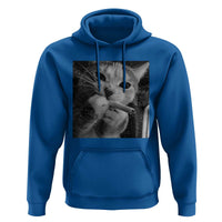 Smoking Cat Y2K Hoodie Vintage Grunge Cat Edgy Retro 90s Streetwear - Wonder Print Shop