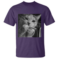 Smoking Cat Y2K T Shirt Vintage Grunge Cat Edgy Retro 90s Streetwear - undefined