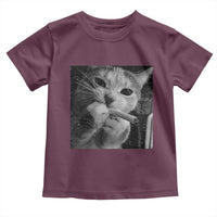 Smoking Cat Y2K Toddler T Shirt Vintage Grunge Cat Edgy Retro 90s Streetwear - Wonder Print Shop