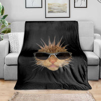 Funny Y2k Retro Cat Meme Throw Blanket Vintage Cat Edgy Retro 90s Streetwear - Wonder Print Shop