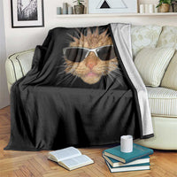 Funny Y2k Retro Cat Meme Throw Blanket Vintage Cat Edgy Retro 90s Streetwear - Wonder Print Shop