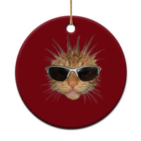 Funny Y2k Retro Cat Meme Ceramic Ornament Vintage Cat Edgy Retro 90s Streetwear - Wonder Print Shop