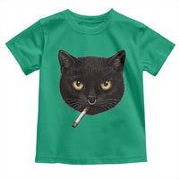 Smoking Cat Y2K Toddler T Shirt Vintage Black Cat Edgy Retro 90s Grunge - Wonder Print Shop