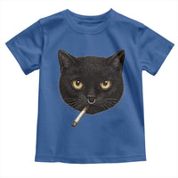 Smoking Cat Y2K Toddler T Shirt Vintage Black Cat Edgy Retro 90s Grunge - Wonder Print Shop