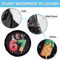 67 Six Seven Christmas Spare Tire Cover Funny Dabbing Santa Elf Friends 6 7 Meme Gen Alpha Slang - Wonder Print Shop