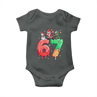 67 Six Seven Christmas Baby Onesie Funny Dabbing Santa Elf Friends 6 7 Meme Gen Alpha Slang - Wonder Print Shop