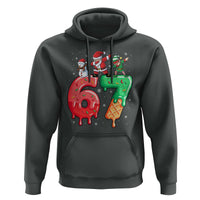 67 Six Seven Christmas Hoodie Funny Dabbing Santa Elf Friends 6 7 Meme Gen Alpha Slang - Wonder Print Shop