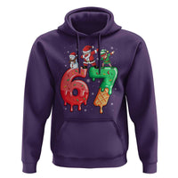 67 Six Seven Christmas Hoodie Funny Dabbing Santa Elf Friends 6 7 Meme Gen Alpha Slang - Wonder Print Shop