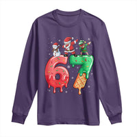 67 Six Seven Christmas Long Sleeve Shirt Funny Dabbing Santa Elf Friends 6 7 Meme Gen Alpha Slang - Wonder Print Shop