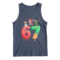 67 Six Seven Christmas Tank Top Funny Dabbing Santa Elf Friends 6 7 Meme Gen Alpha Slang - Wonder Print Shop