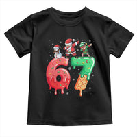 67 Six Seven Christmas Toddler T Shirt Funny Dabbing Santa Elf Friends 6 7 Meme Gen Alpha Slang - Wonder Print Shop