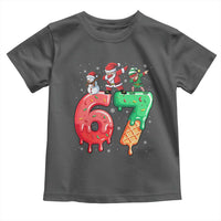 67 Six Seven Christmas Toddler T Shirt Funny Dabbing Santa Elf Friends 6 7 Meme Gen Alpha Slang - Wonder Print Shop