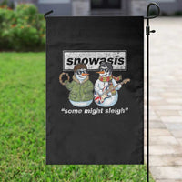 Snowasis Some Might Sleigh Christmas Garden Flag Funny Music Lovers Snowman Singers Band - Wonder Print Shop