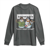 Snowasis Some Might Sleigh Christmas Long Sleeve Shirt Funny Music Lovers Snowman Singers Band - Wonder Print Shop