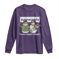 Snowasis Some Might Sleigh Christmas Long Sleeve Shirt Funny Music Lovers Snowman Singers Band - Wonder Print Shop