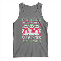 Chillin With My Snowmies Tank Top Funny Snowman Christmas Kids Boys Ugly Xmas - Wonder Print Shop