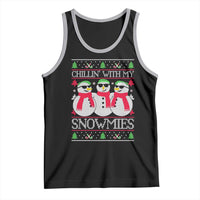 Chillin With My Snowmies Tank Top Funny Snowman Christmas Kids Boys Ugly Xmas - Wonder Print Shop