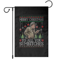 Merry Christmas Sumbitches Garden Flag Funny Smokey Retro 80s Movie The Bandit Ugly Xmas - Wonder Print Shop