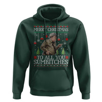 Merry Christmas Sumbitches Hoodie Funny Smokey Retro 80s Movie The Bandit Ugly Xmas - Wonder Print Shop