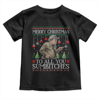 Merry Christmas Sumbitches Toddler T Shirt Funny Smokey Retro 80s Movie The Bandit Ugly Xmas - Wonder Print Shop
