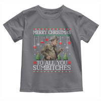 Merry Christmas Sumbitches Toddler T Shirt Funny Smokey Retro 80s Movie The Bandit Ugly Xmas - Wonder Print Shop